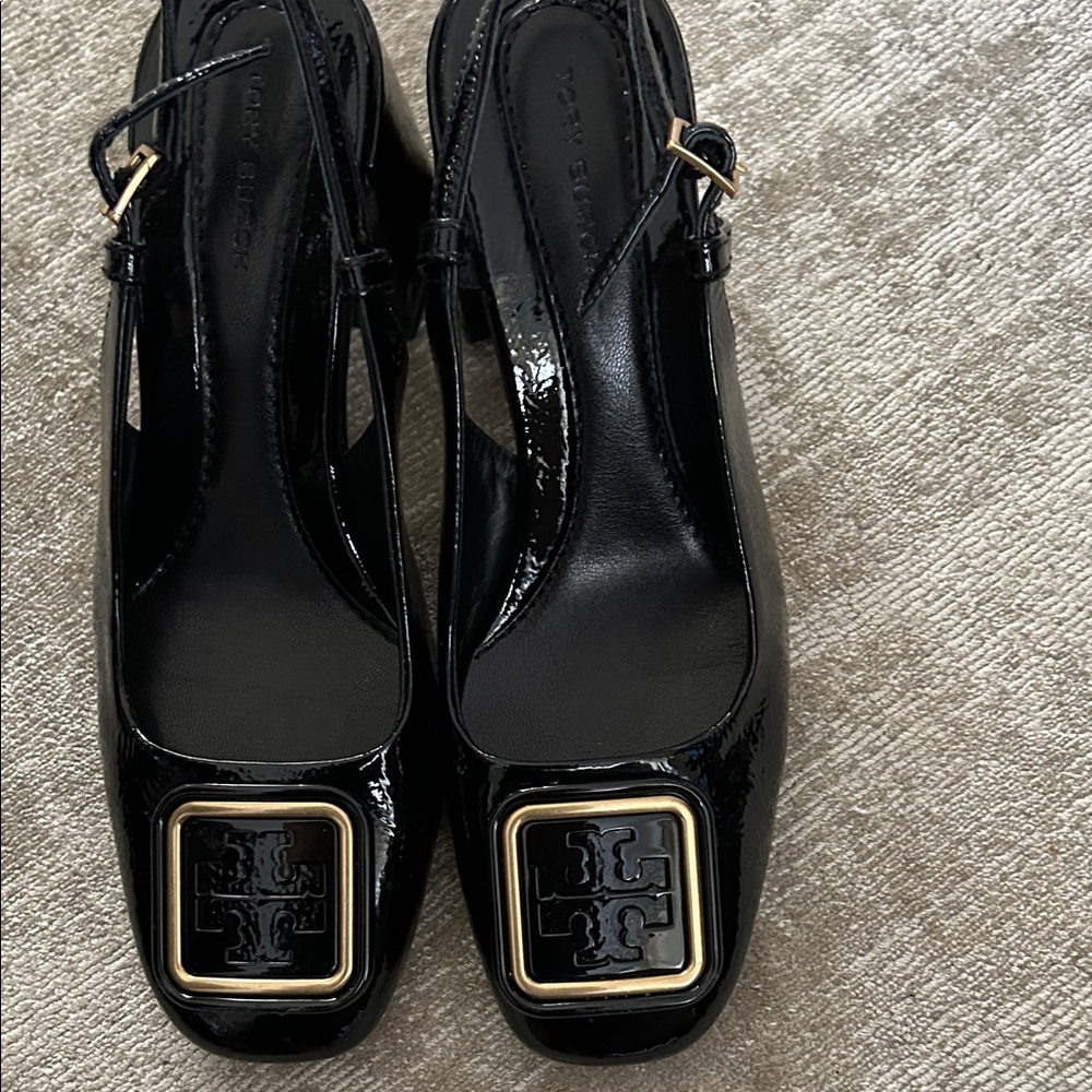 Tory Burch Black Patent Leather Heels